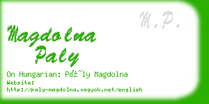 magdolna paly business card